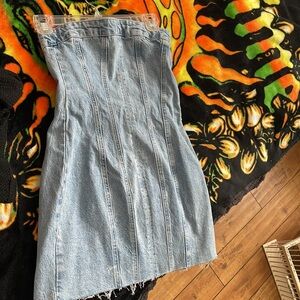 Jean strapless dress